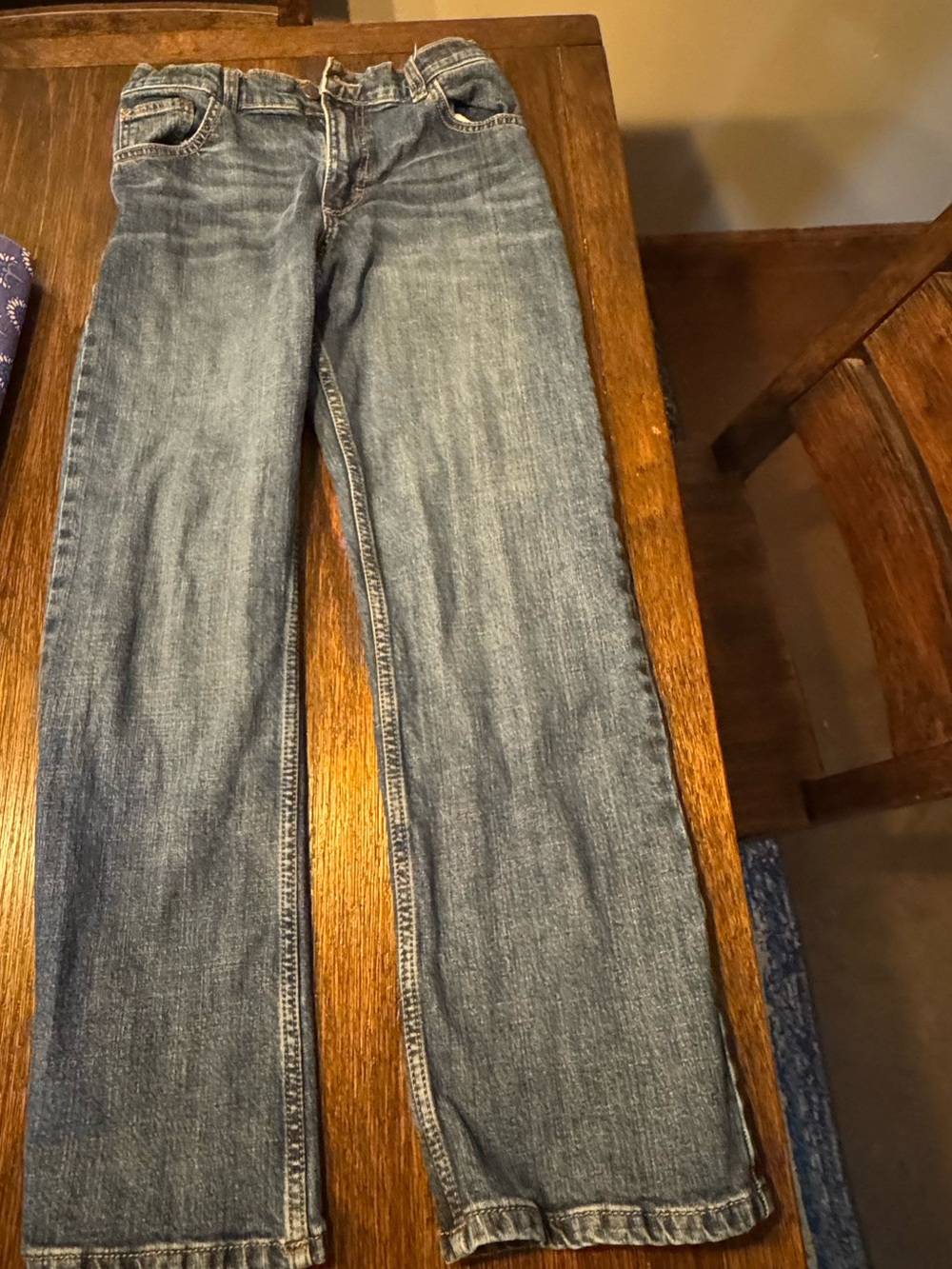 Wrangler boys Medium Blue Straight-Leg Jeans